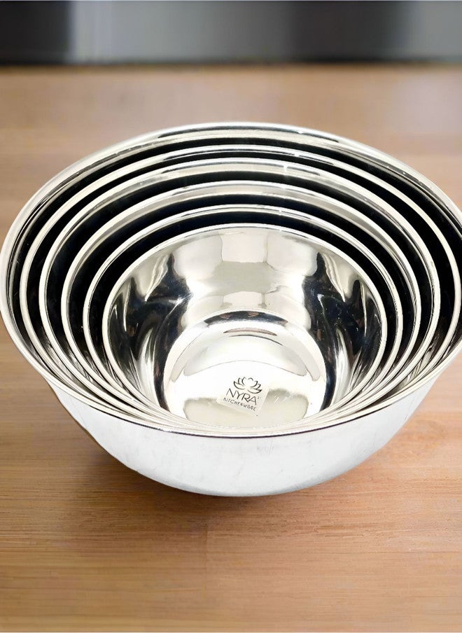 Nyra Kitchenware وعاء تقديم من نيورا للأدوات المطبخية بلون فضي من الفولاذ المقاوم للصدأ بسطح أملس - 900 مل - Image 4